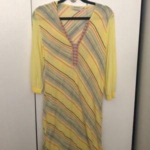Anthropologie Aldomartins yellow tunic dress S